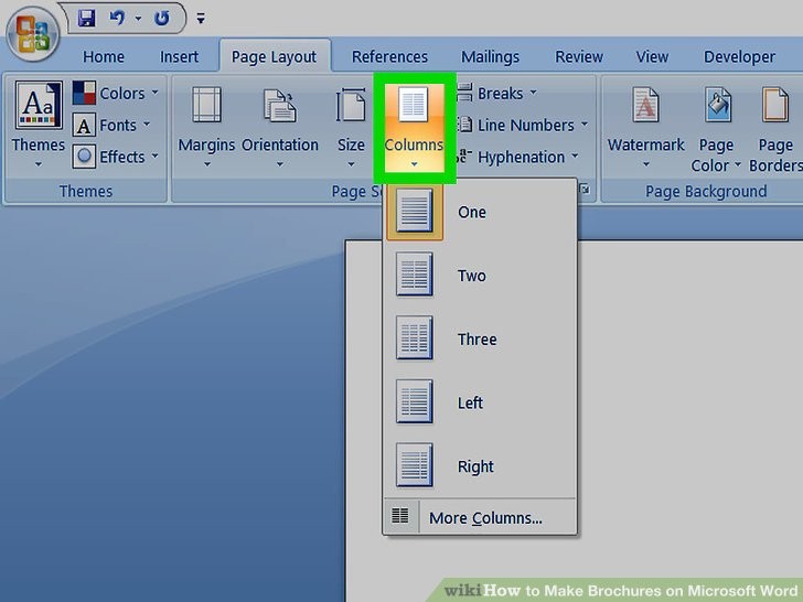 How To Make Brochures On Microsoft Word With Pictures WikiHow Create A Brochure In 2003