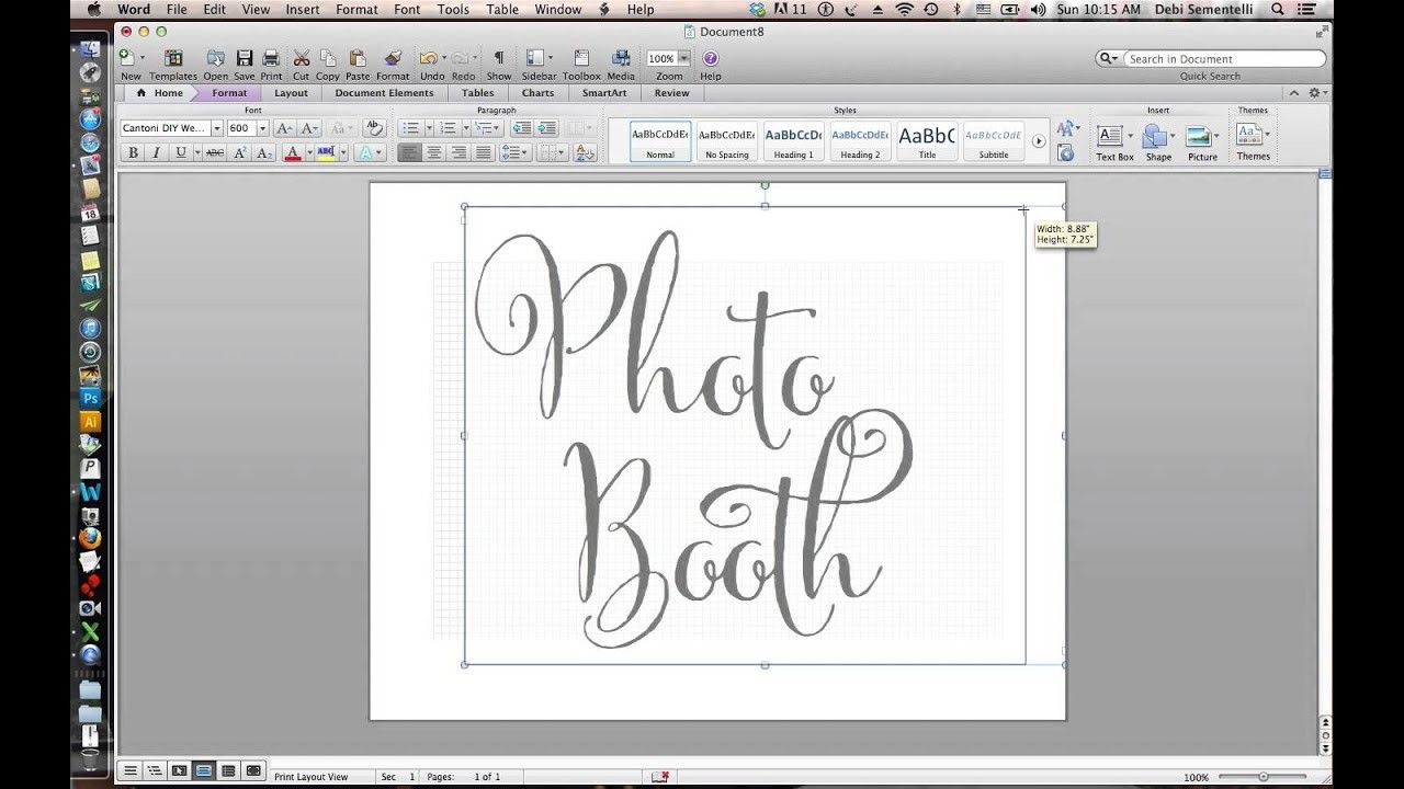 How To Make DIY Wedding Signs Using Cantoni Font YouTube Sign