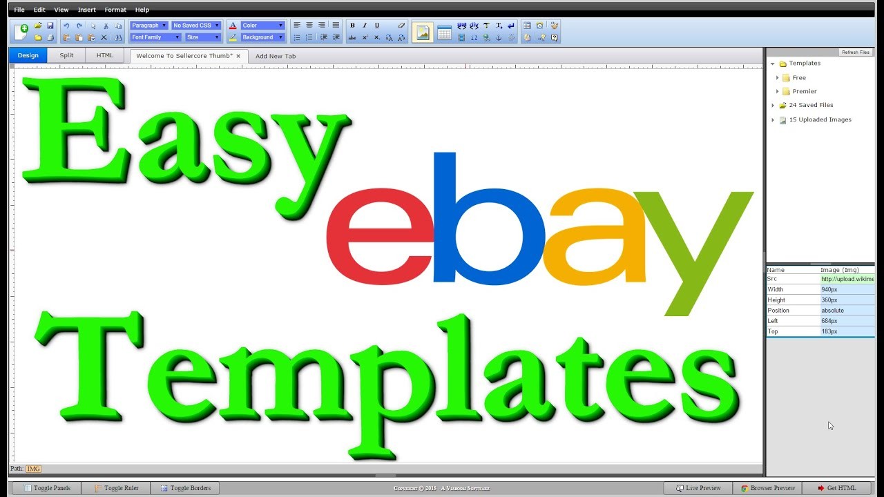 How To Make Free EBay Templates HTML Step By Editing Tutorial Best Ebay
