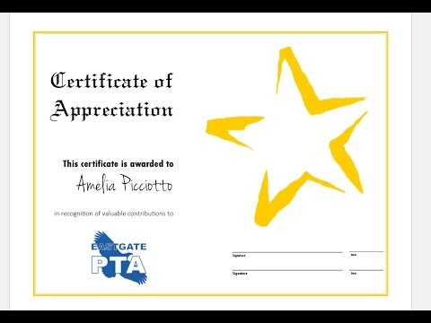 How To Quickly Make Certificate Of Appreciation Using MS Publisher Award