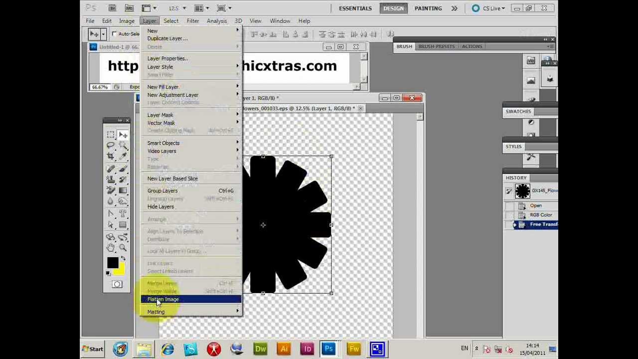 How To Use EPS Files Create A Photoshop Pattern CC CS6 CS5 CS4 Eps Psd
