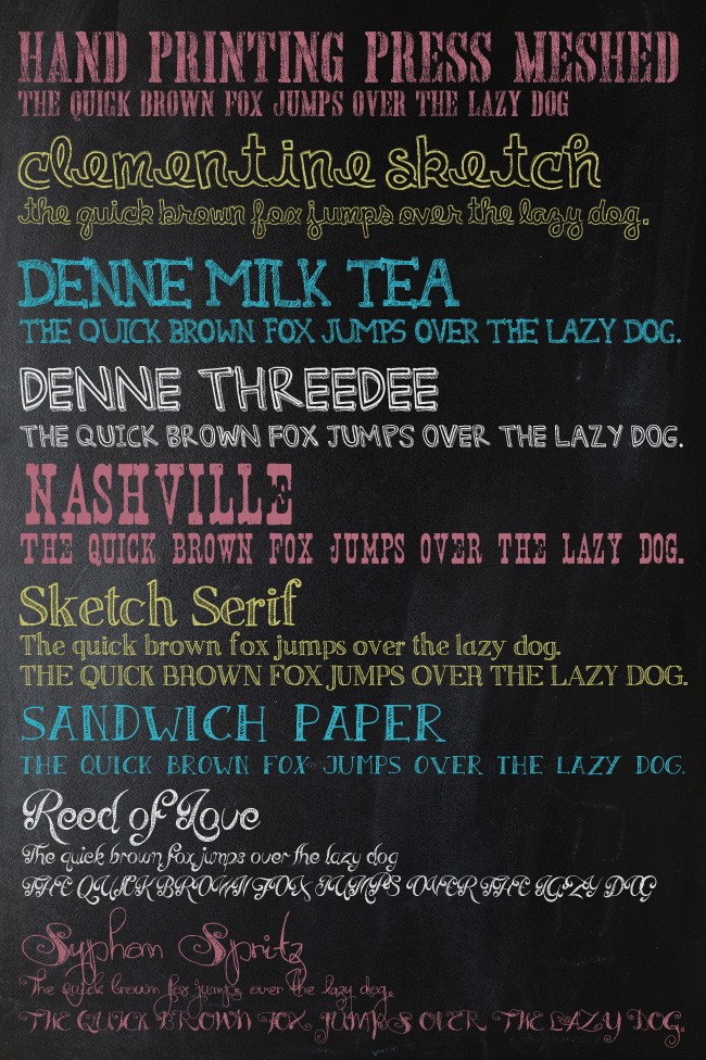 I Should Be Mopping The Floor My 25 Favorite Free Chalk Fonts Chalkboard Font Ideas