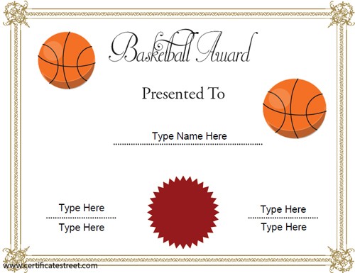 Ideas For Basketball Certificate Templates With Free Download