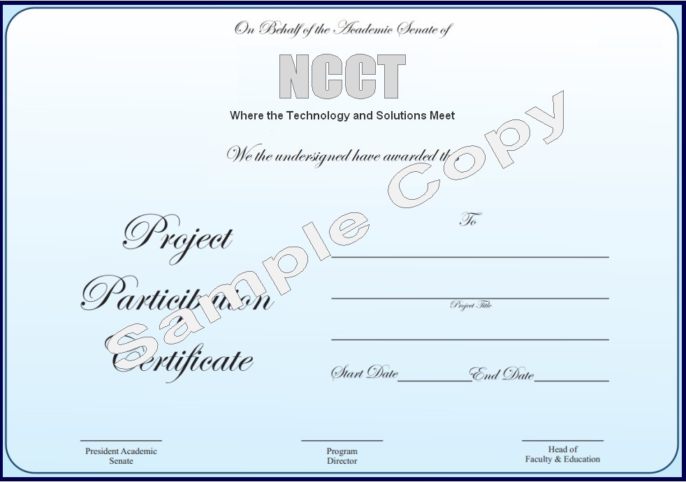 IEEE PROJECT TITLES DOWNLOADS NCCT Confirmation Certificates