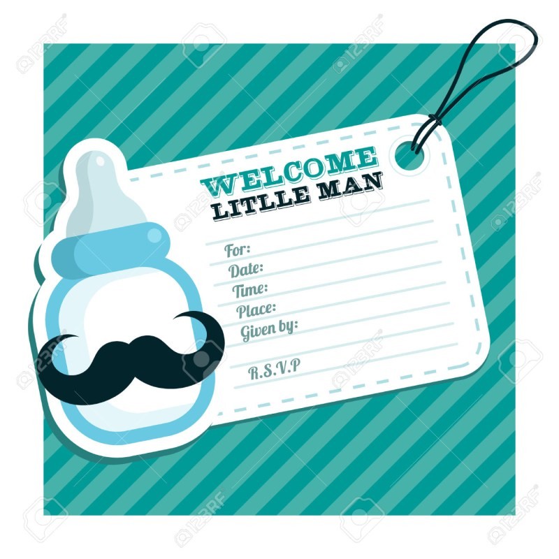 Im Genes De Free Mustache Baby Shower Invitation Templates