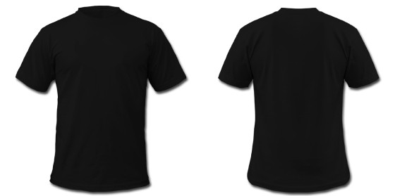 Image Of Black T Shirt Template Front And Back Psd Amp