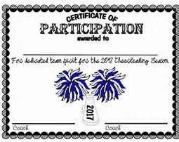 Image Result For Free Printable Cheerleading Award Certificate