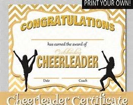 Image Result For Free Printable Cheerleading Award Certificate Cheer Certificates