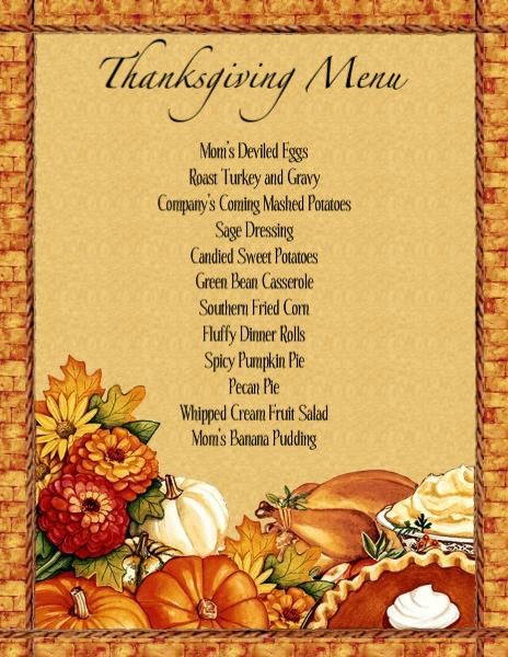 Image Result For Thanksgiving Dinner Menu In 2018 Day Flyer Templates