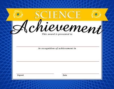Image Science Achievement Certificate Christart Com Printable Certificates