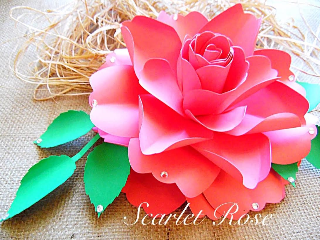 In A Bed Of Paper Roses How To Make Easy DIY Abbi Free Rose Flower Template