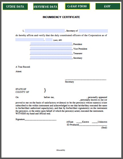 Incumbency Certificate Template Pinterest Templates Of Word
