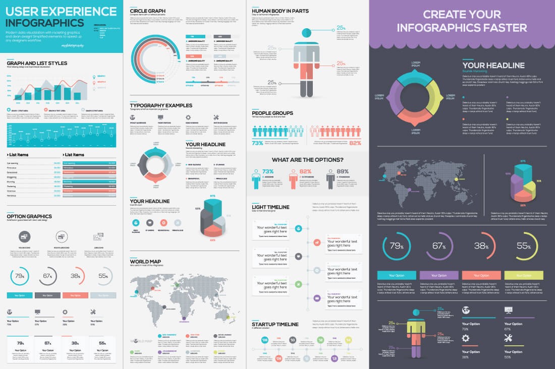 Infographic Mega Bundle Thousands Of Graphic Elements Only 24 Template