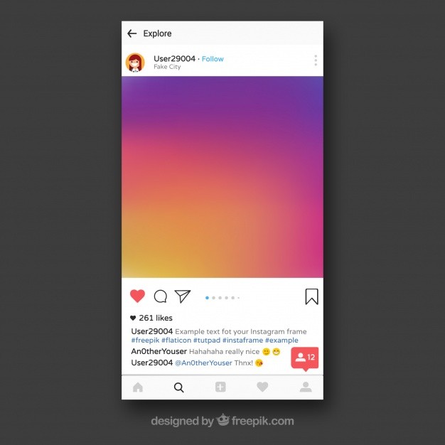Instagram Frame Template Vector Free
