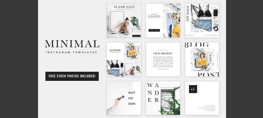 Instagram Post Template Bundles Trendy Layouts For Insta Feed Stories