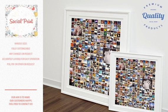 INSTANT DOWNLOAD 365 Photo Poster Grid InDesign Etsy Collage Template