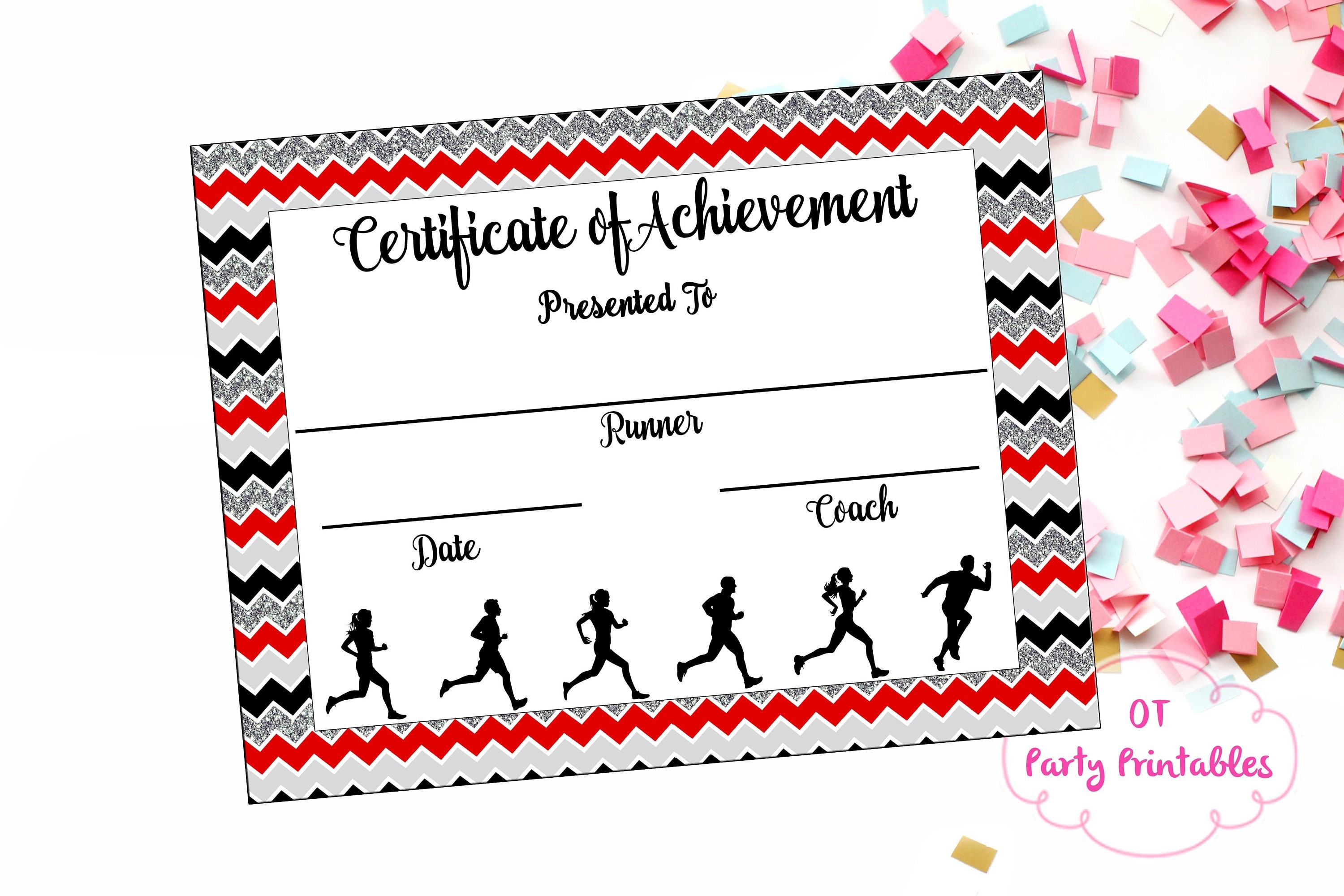 INSTANT DOWNLOAD Cross Country Certificate Track And Field Etsy Templates Free