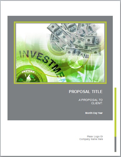 Investment Proposal Template Microsoft Word