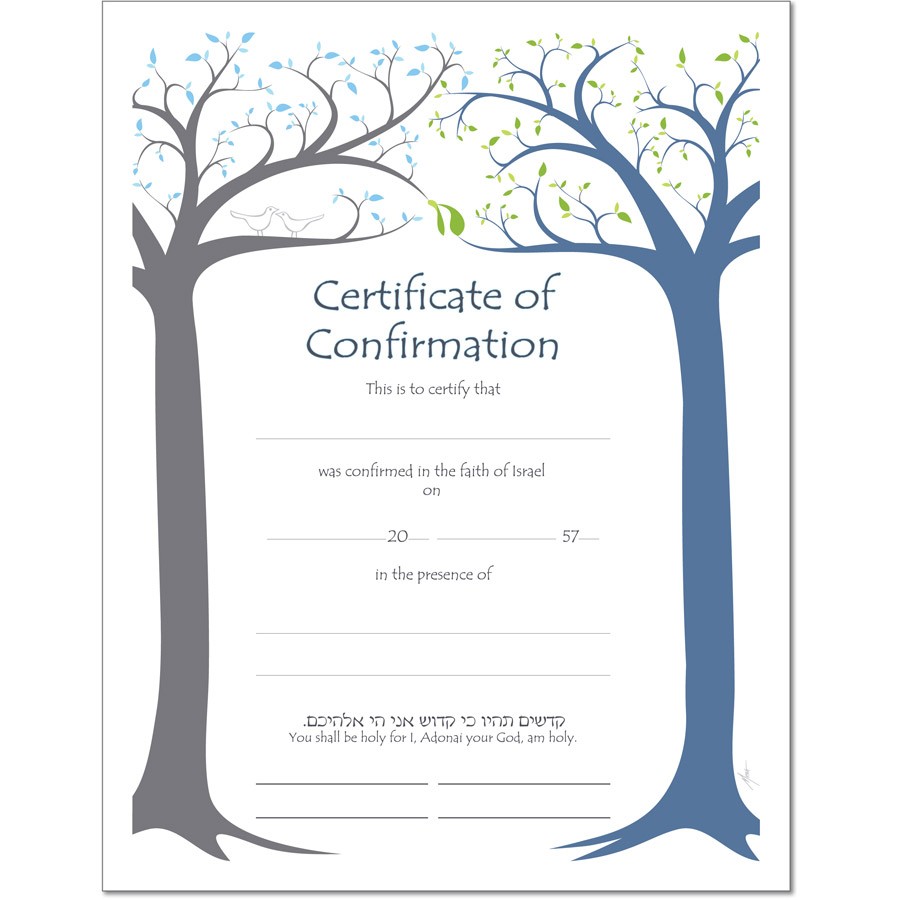 Jewish Life Cycle Certificates Bar And Bat Mitzvah Confirmation Certificate Template
