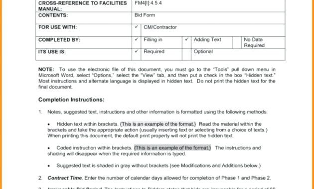 Job Estimate Sheet Contractor Bid Template Free Angliang Info