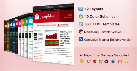 JumpMail Premium Email Template MailChimp And CampaignMonitor Mailchimp Templates