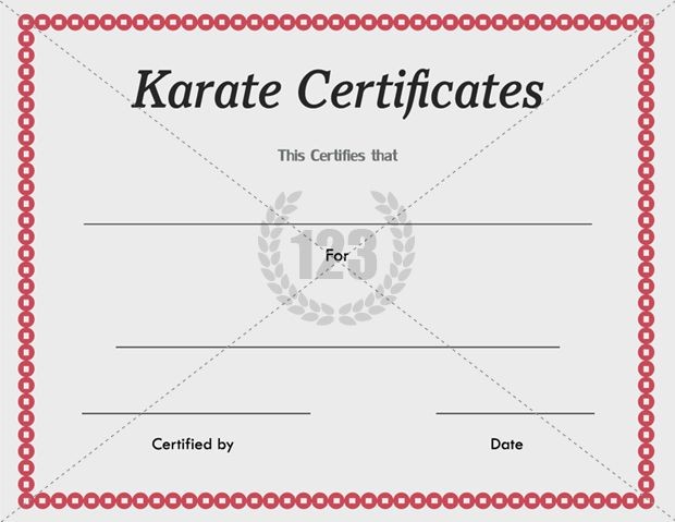 Karate Certificate S Free And Premium