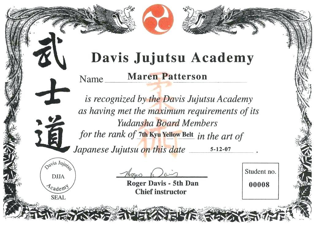 Karate Gift Certificate Template Free Download Certificates Martial Arts