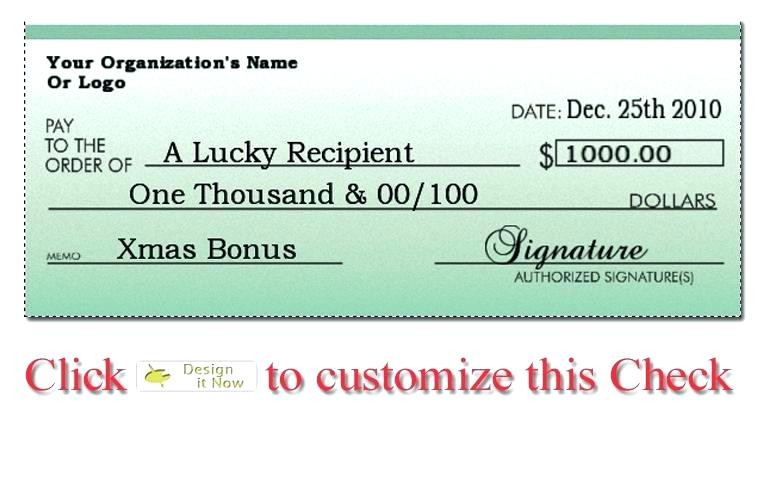 Large Blank Check Template Gbooks Presentation