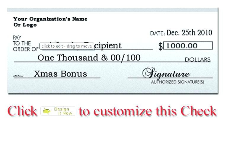 Large Blank Cheque Template Presentation Checks Free 7 Cool Cheques