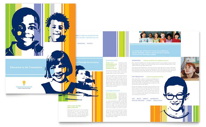 Learning Center Elementary School Brochure Template