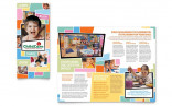Learning Center Elementary School Brochure Template Design
