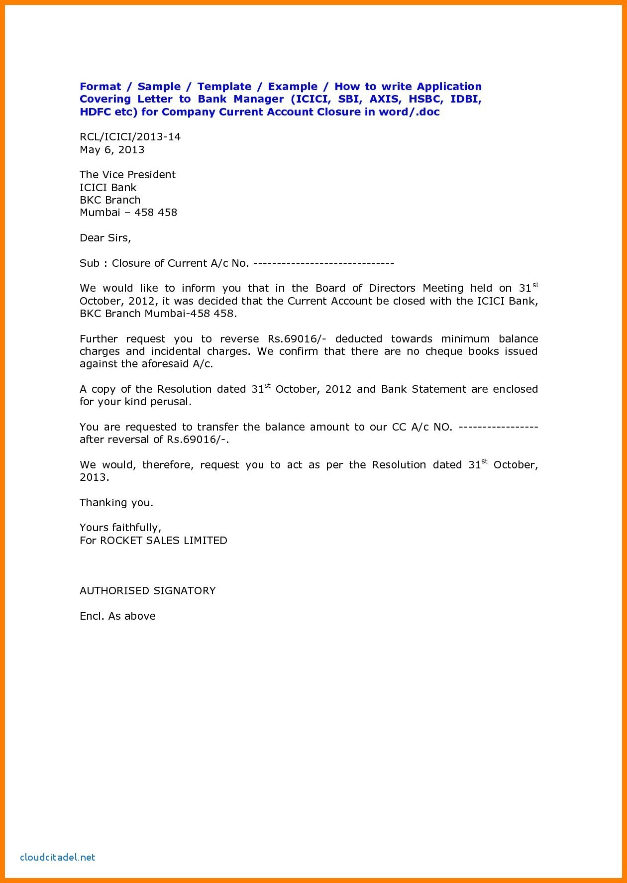 Letter Format For Bank Statement Request Best Template Doc