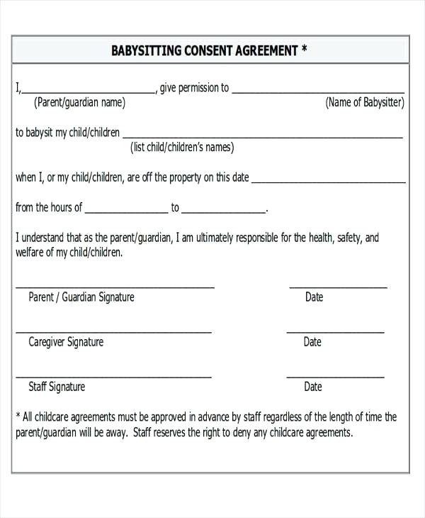 Live In Caregiver Contract Template Babysitter
