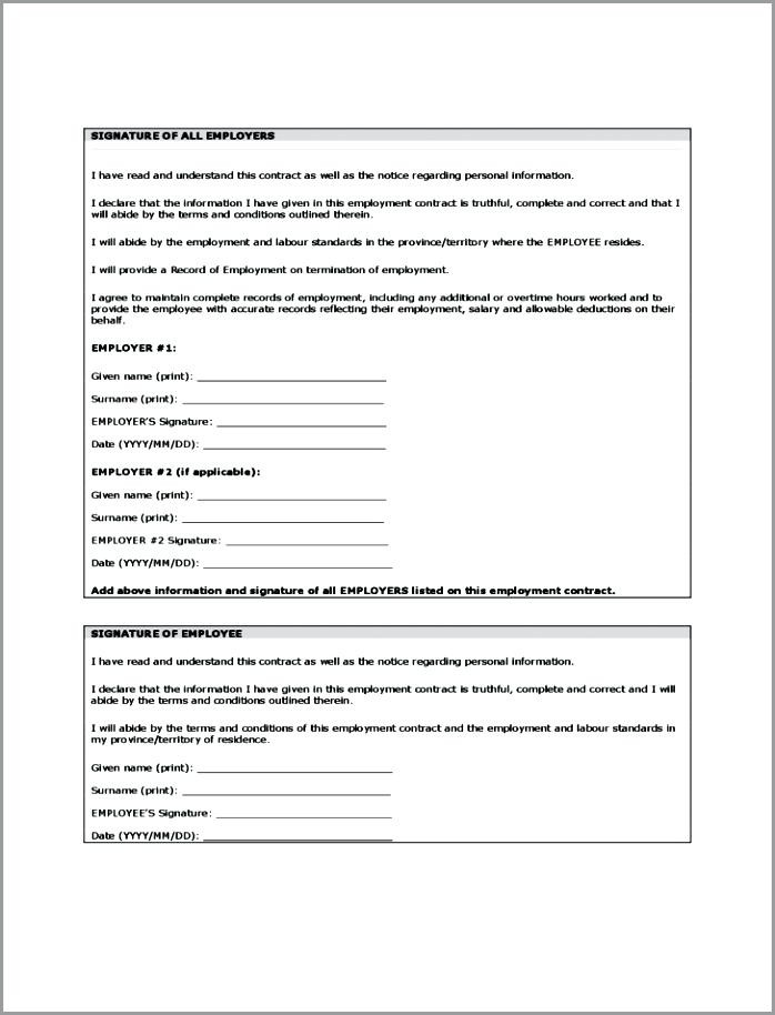 Live In Caregiver Contract Template Form Samples Out Canada Large