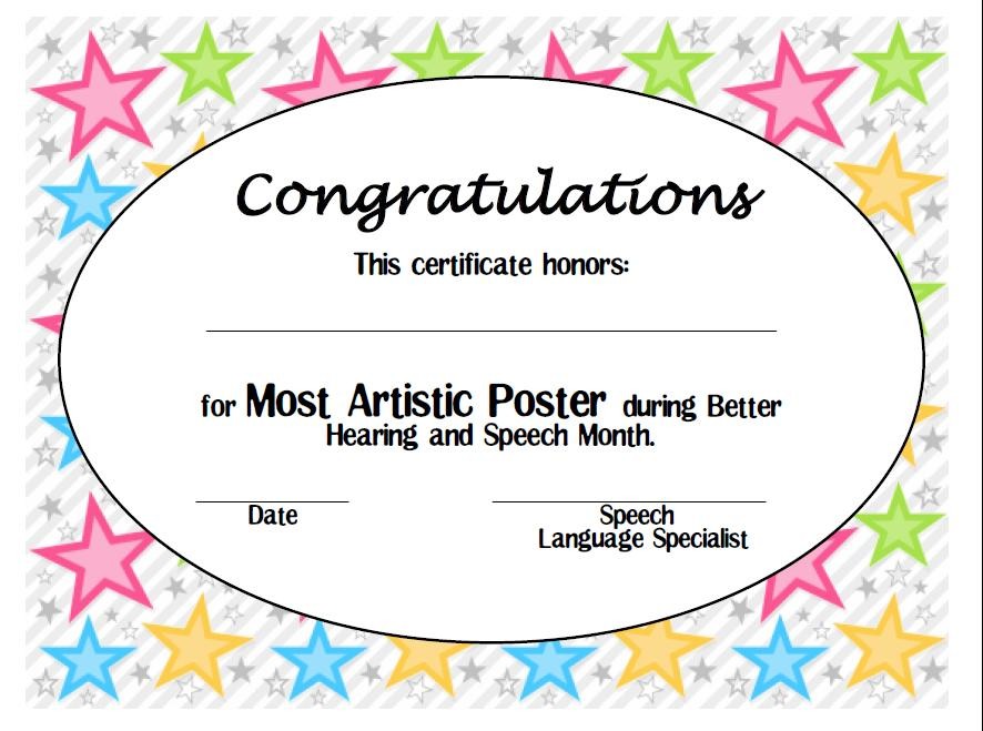 Live Love Speech BHSM Info Contest Printable Certificates And A Certificate Template