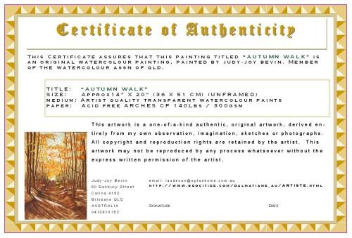 Looking For Certificate Of Authenticity Template WetCanvas Free Microsoft Word