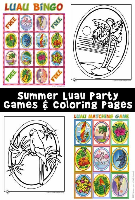 Luau Party Ideas Games Bingo And Recipes Free
