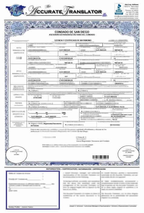Luxury Death Certificate Translation Template