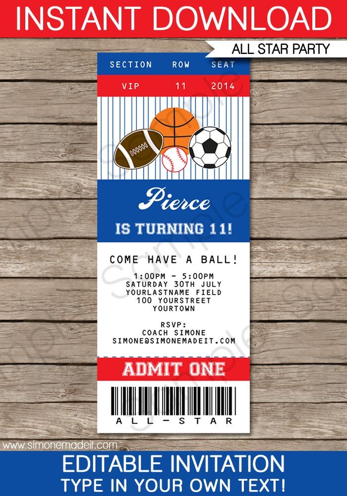Make Your Own Ticket Invitations Invitation Template Free Star