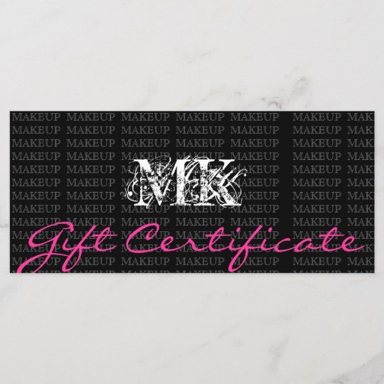 Makeup Artist Gift Certificate Pink Zazzle Com