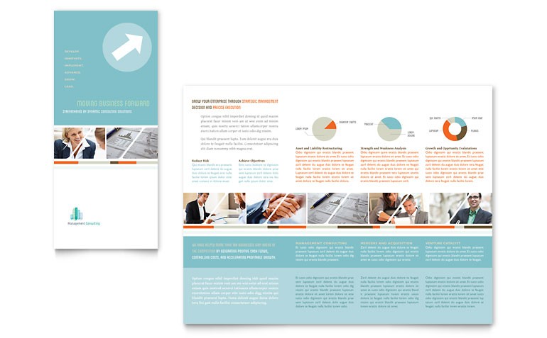Management Consulting Tri Fold Brochure Template Word Publisher