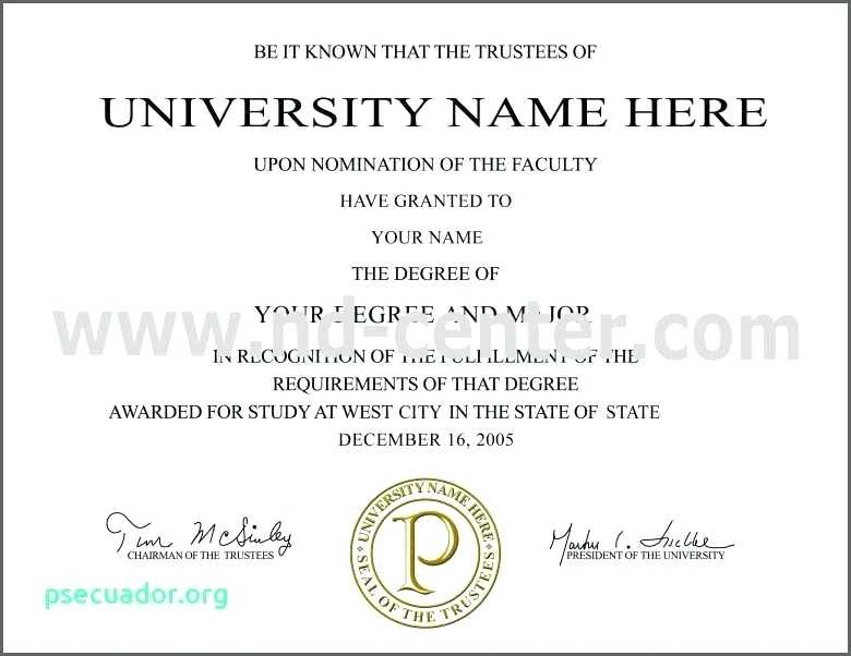 Masters Degree Certificate Template Awesome Templates Free Phd For