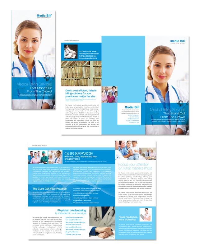 Medical Billing Services Tri Fold Brochure Template