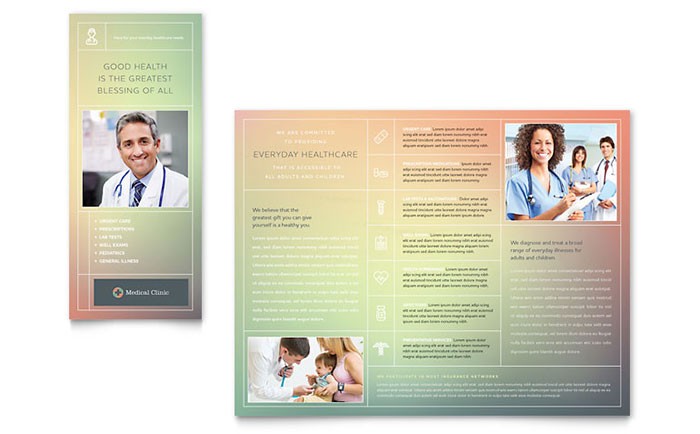 Medical Clinic Brochure Template Design Doctor S Office