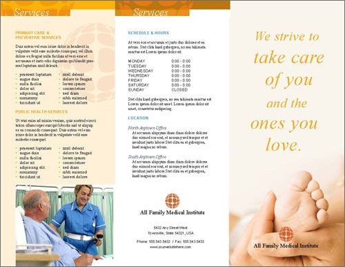 Medical Office Brochure Templates Ukran Agdiffusion Com Free Pediatric