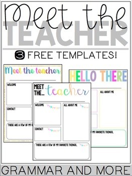 Meet The Teacher Templates Editable By Creations In Primary TpT Free Template