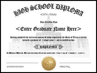 Member Benefits Texas Home School Coalition THSC Homeschool Diploma Template