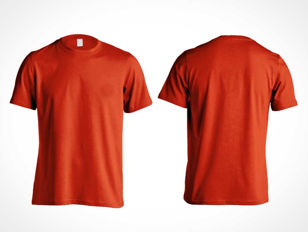 Men S Gildan Cotton T Shirt PSD Mockup Front And Back