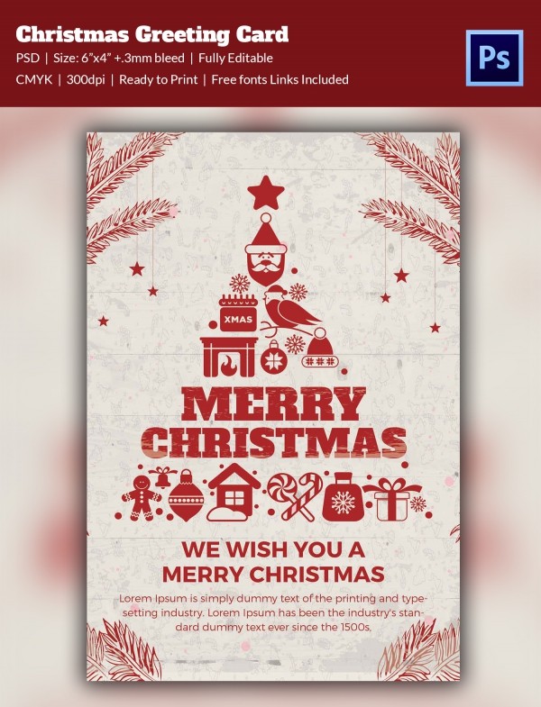 Merry Christmas Psd Template Zrom Tk Cards Templates