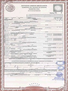 Mexican Birth Certificate Translations Marriage Template